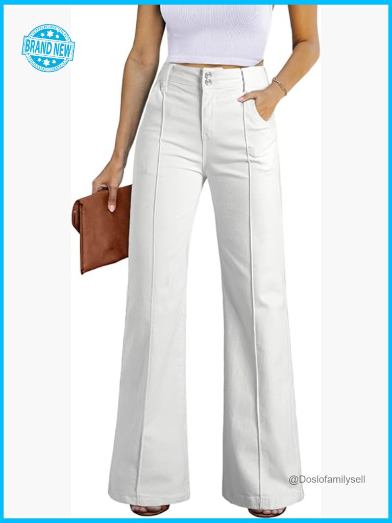 Wide Leg Jeans High Waisted Baggy Stretch Denim Pants Casual Chic Y2k